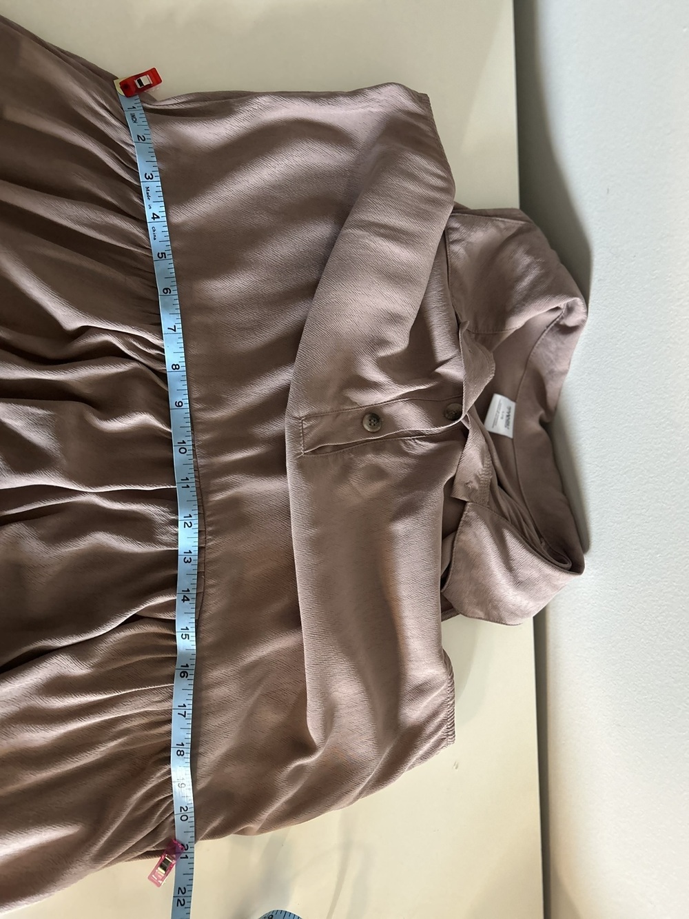 Smash + Tess Daphne Sleeveless Drop Waist Dress Neutral Tan L - Picture 6 of 8